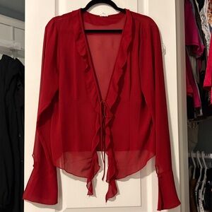Garage Red Sheer Long sleeve